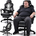 Small Gaming Chair, Home Office Desk Seat with Lumbar Support & Footrest
